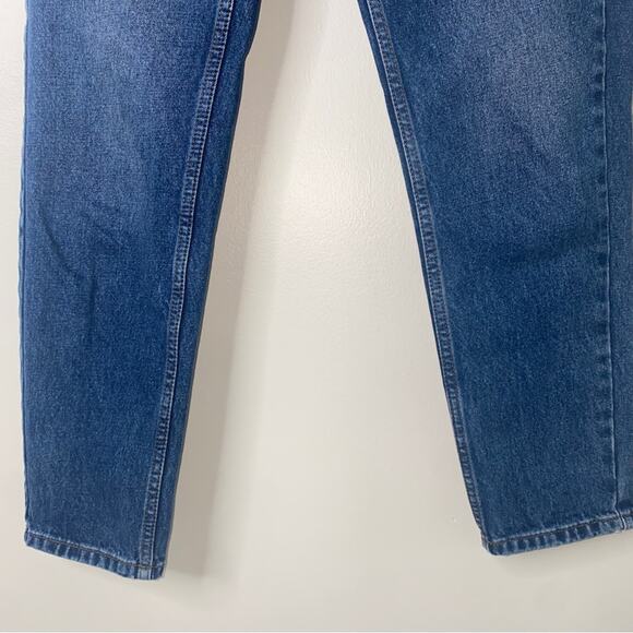 We the Free People High Rise Dark Wash Mom Jeans Tapered Straight Leg Size 26 - Picture 5 of 10